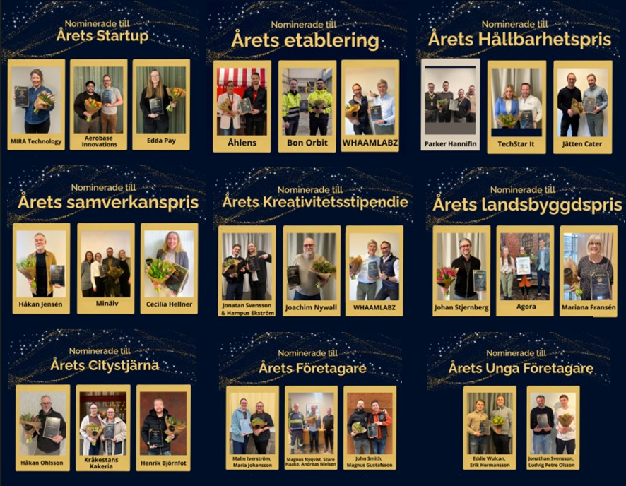 Bild p&aring; alla nominerade till respektive pris