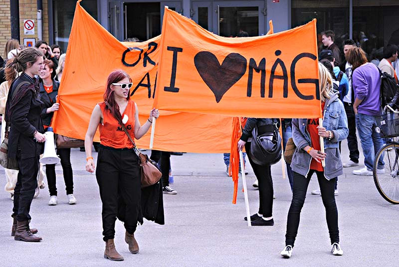 Banderoll med texten I love MÅG