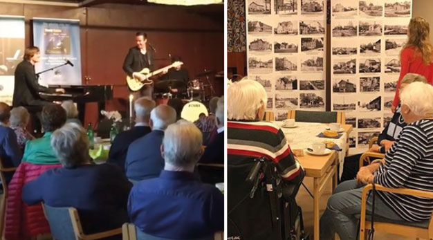 Musikuppträdande under seniorkulturveckans avslutningsfest