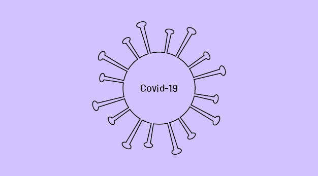 Virussymbol för Covid-19