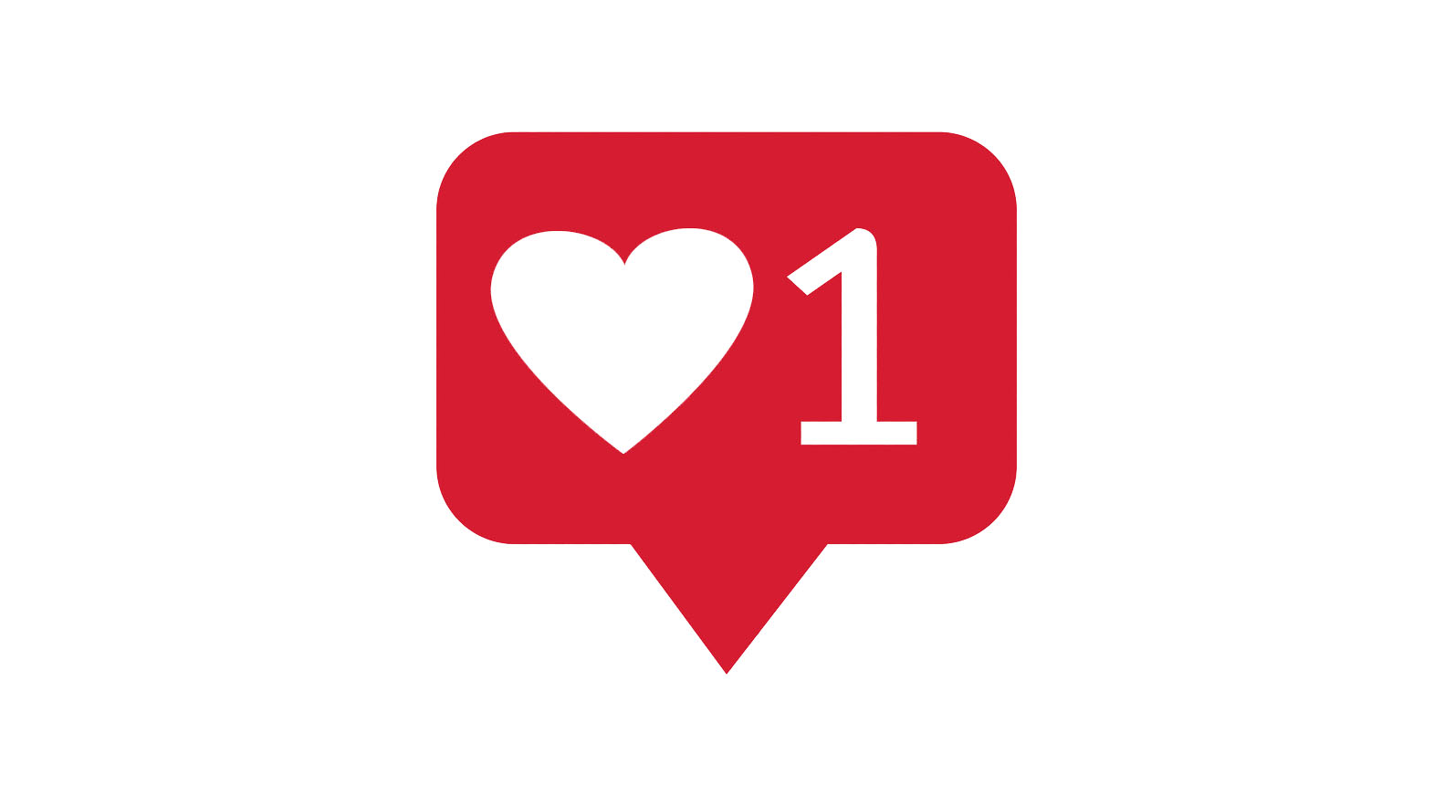 Bild på en like-ikon med hjärta