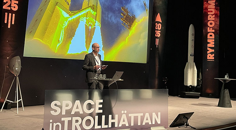 GKN Aerospace vd Martin Wänblom som talare på Rymdforum.