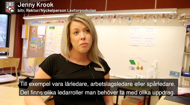 Jenny Krook blir intervjuad. 