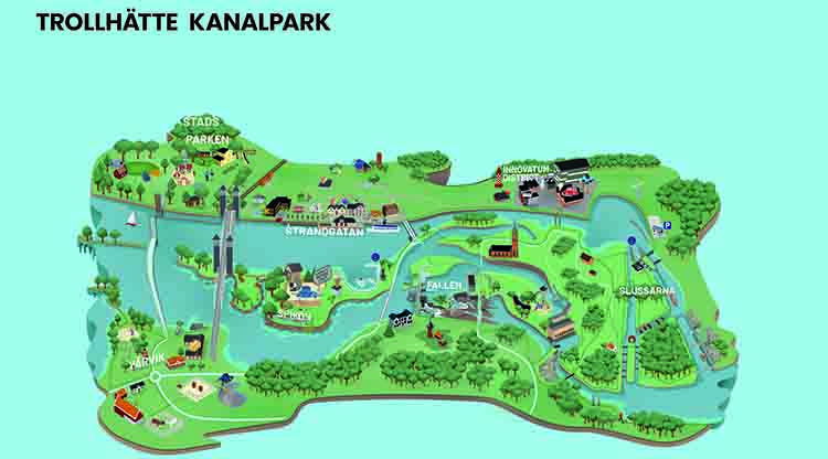 Illustration över kanalparken