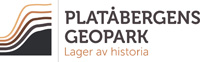 Logotype för Platåbergens geopark.