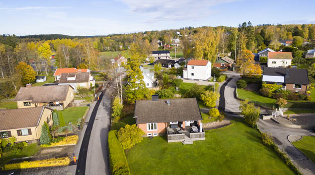 Ett villaområde.