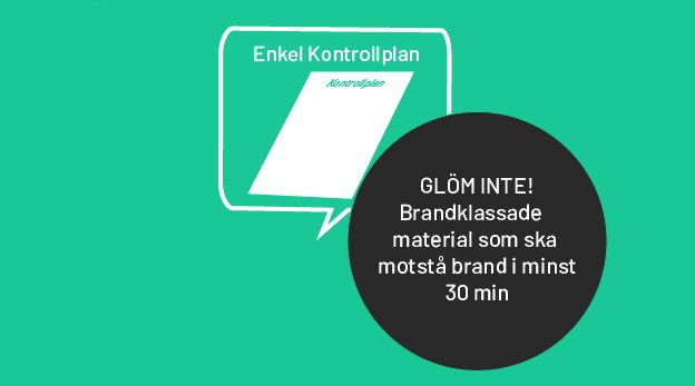 En bild på en lapp med texten enkelkontrollplan