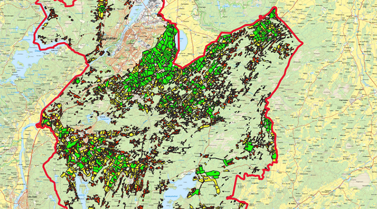 Jordbruksmark karta Trollhättans kommun