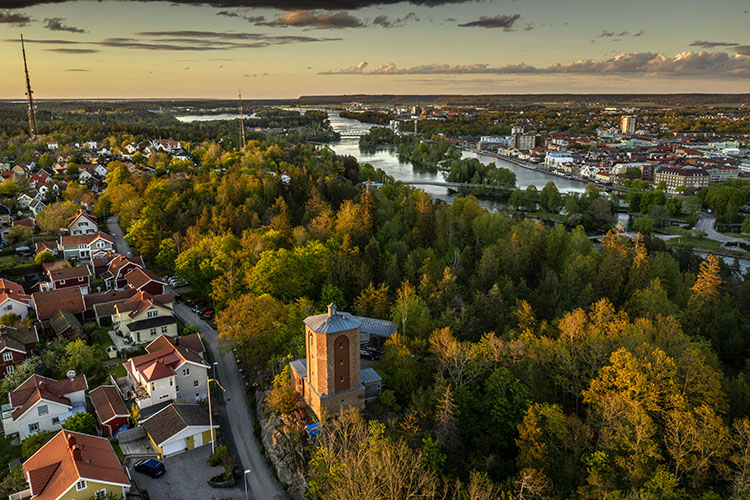 Vybild över Trollhättan