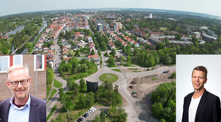 Peter Eriksson och Johan Bengtsson infällda i bild över Trollhättan