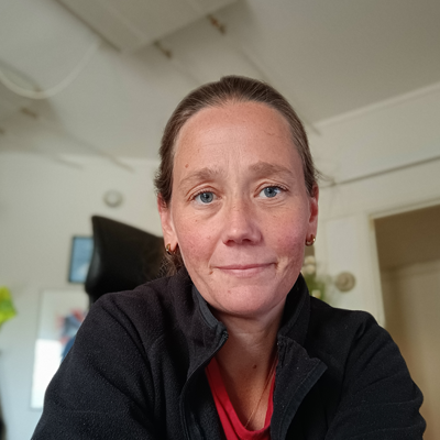 Person med varm tröja
