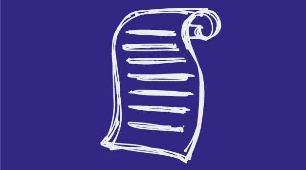 Ritad bild med ett papper på