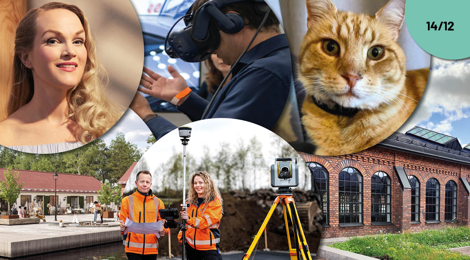 Bildkollage med Luffar-Lasse, Emma Sundh, VR-glasögon