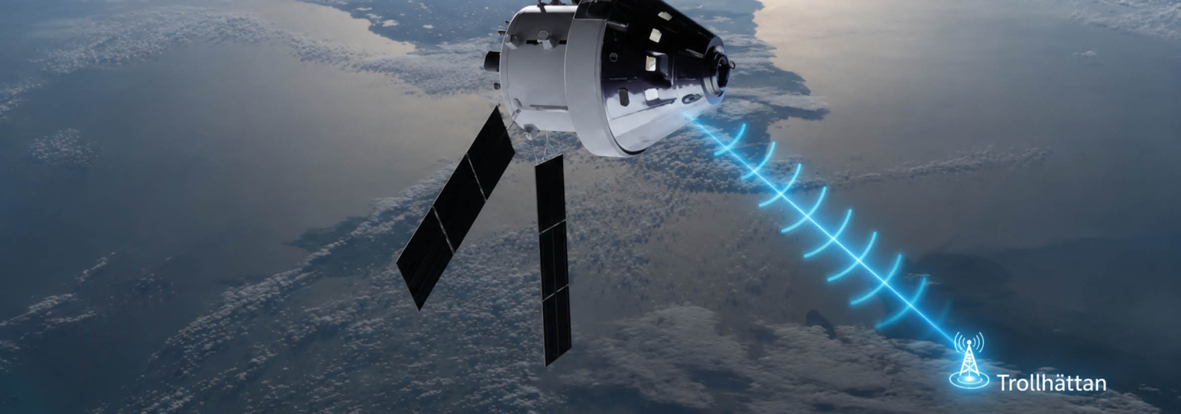 Satellit med signaler riktade mot Trollhättan