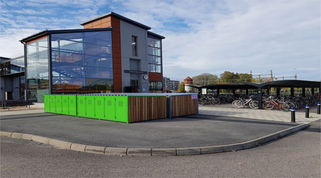 Gröna cykelboxar