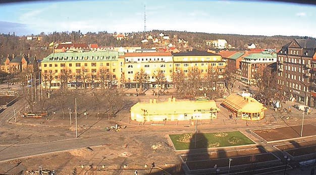 Webbkamera bild över Drottningtorget