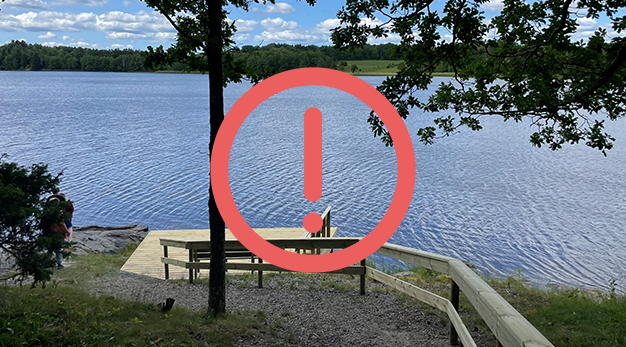 Badplats vid en sjö