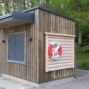 Kiosk på Sjölanda.