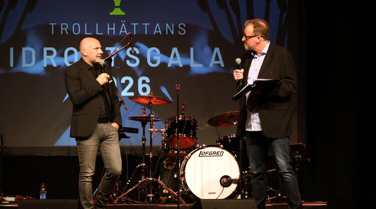 Håkan Mild och Jonas Myrholm på scen