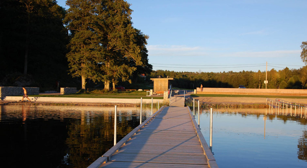 Munkebovikens badplats i Öresjö