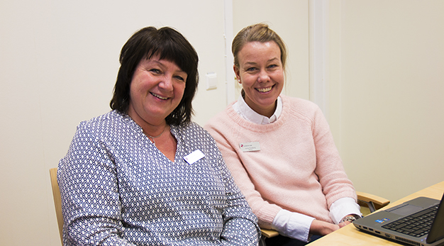 Christina Thordson, förskolchef, med rektor Anna Forsberg