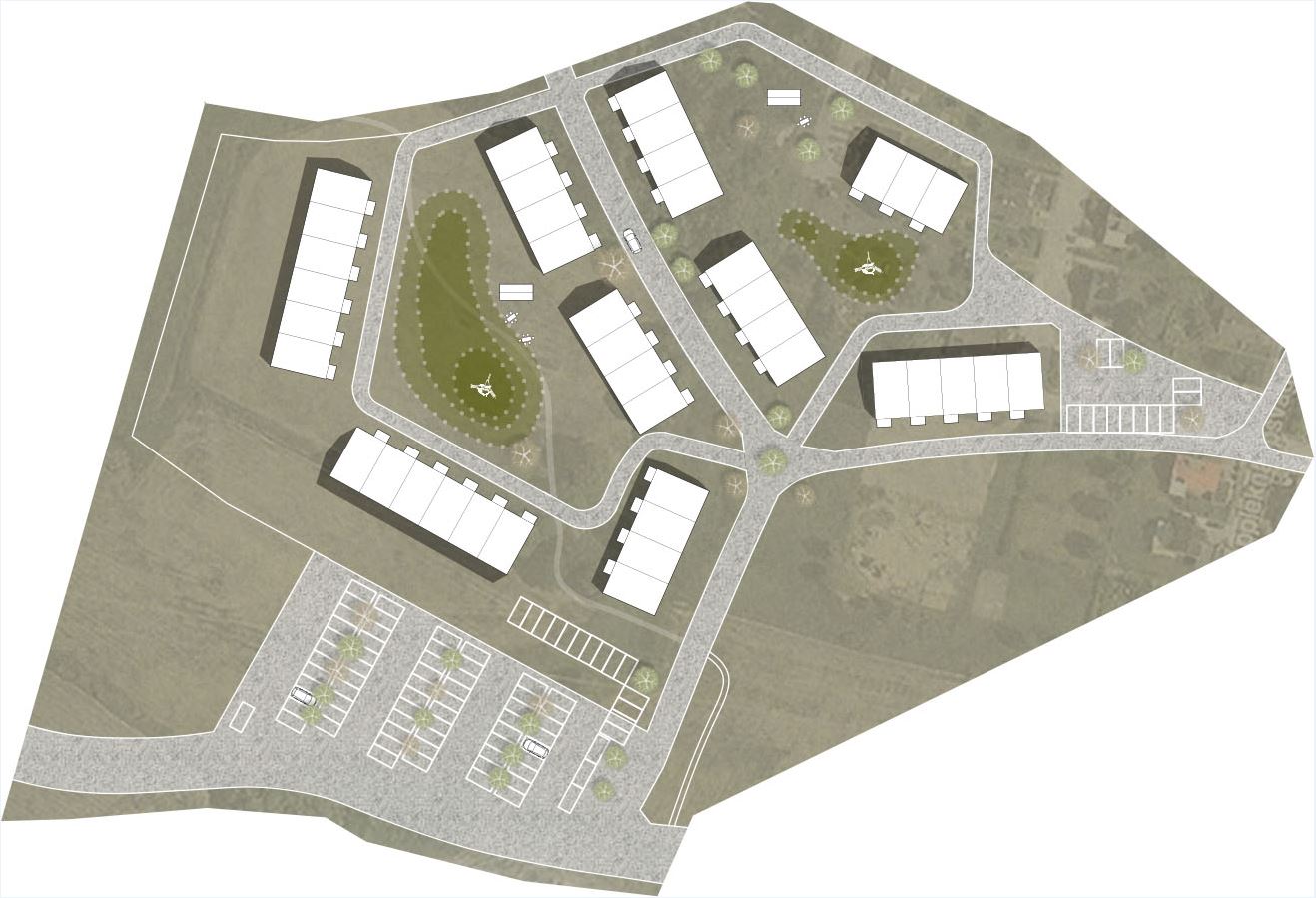 Ritning över situationplan B