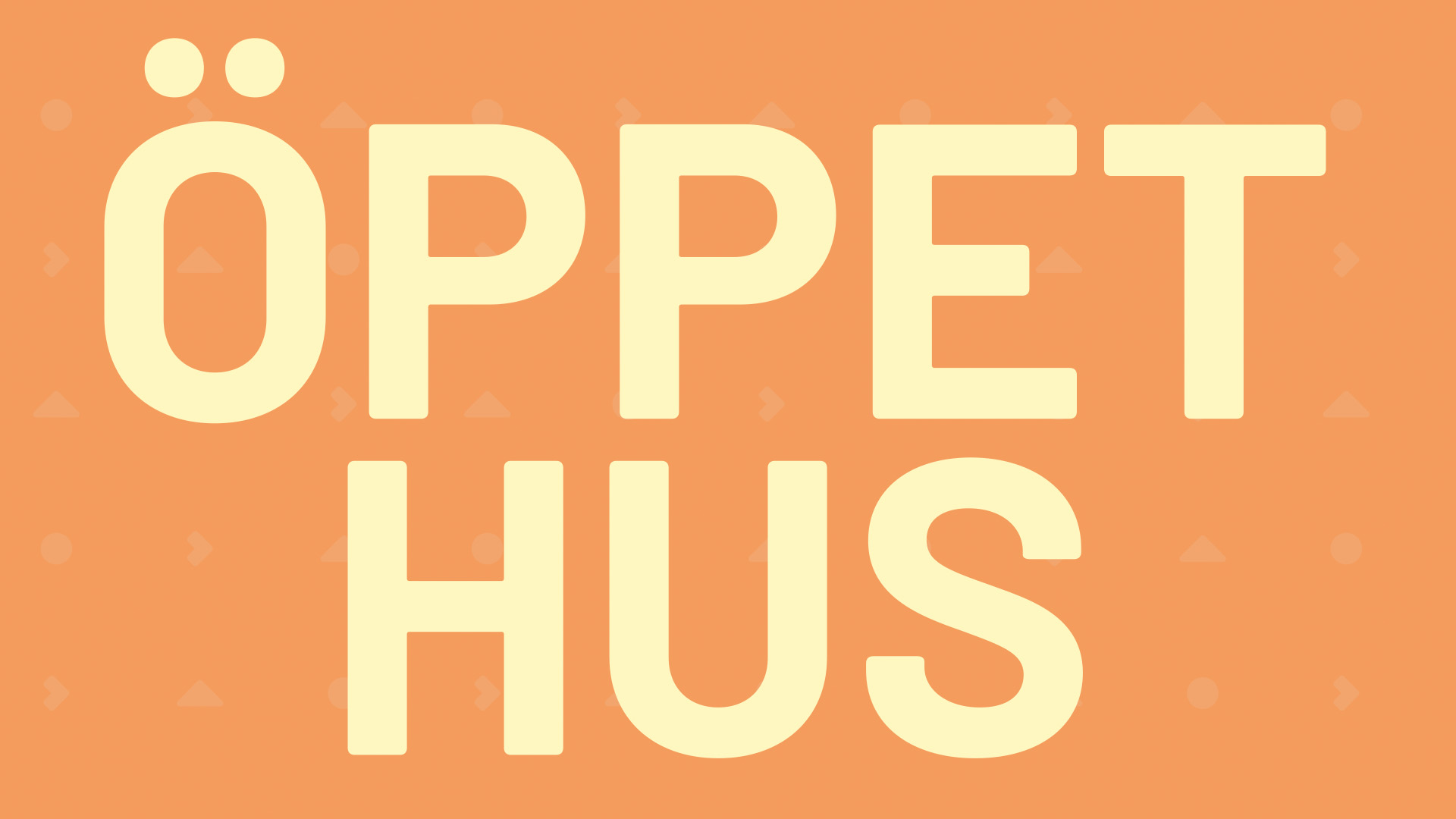 orange bakgrund med texten Öppet Hus på N3