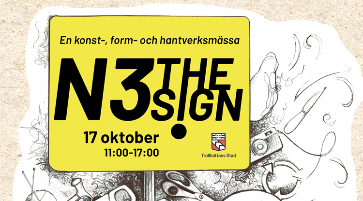 En bild på en logotyp i form av en skylt som texten N3 The Sign står på.