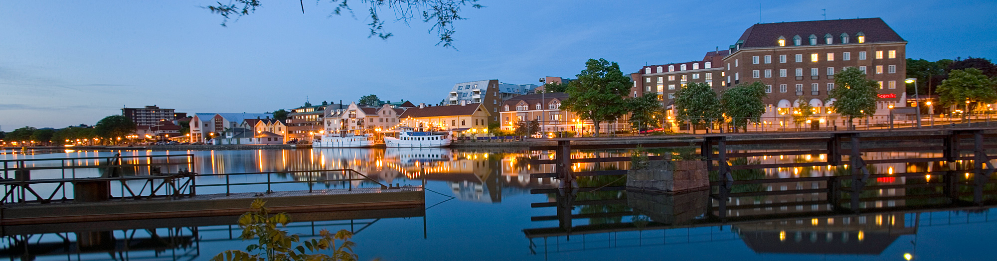 Skyline över Trollhättan